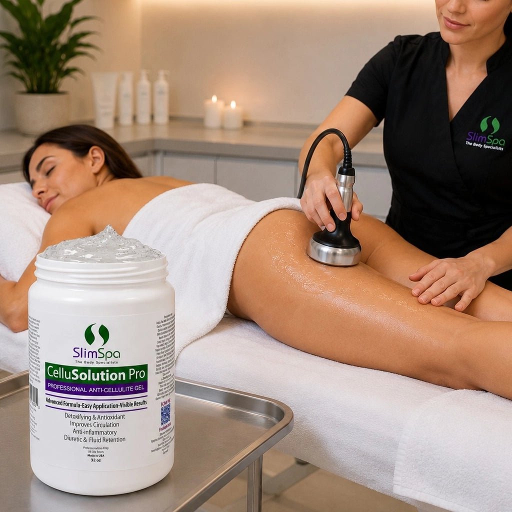 CelluSolution Pro Anti-Cellulite Gel 32oz – Professional Cellulite Reduction & Body Firming (Caffeine · Centella · Pink Grapefruit, 14 Botanicals) - SlimSpaOnline