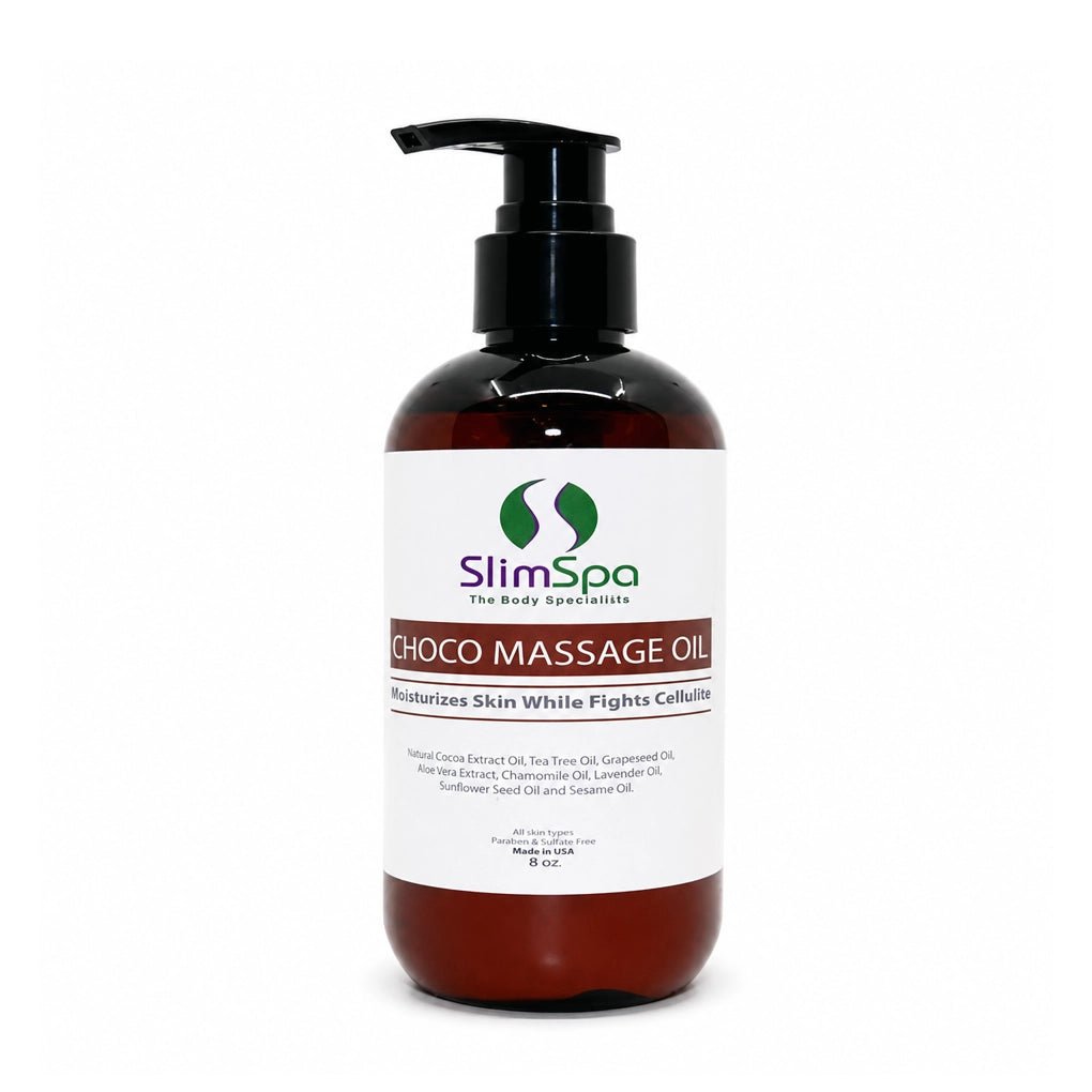 Choco Body Massage Oil 8oz – Professional Chocolate Therapy & Skin Firming Spa Treatment - SlimSpaOnline