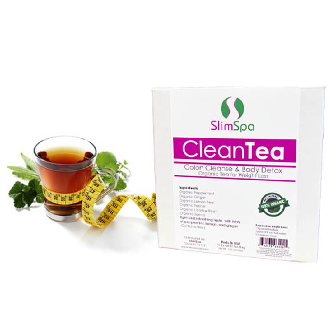 CleanTea Colon Cleanse & Detox Organic Tea 30 bags — weight loss wellness supplement for spa retail | SlimSpa