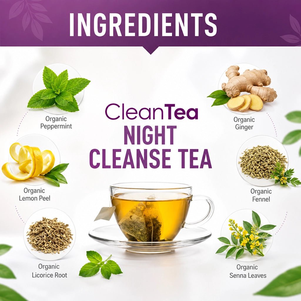 CleanTea Colon Cleanse & Body Detox Organic Tea – Weight Loss & Wellness Spa Retail (30 Bags) - SlimSpaOnline