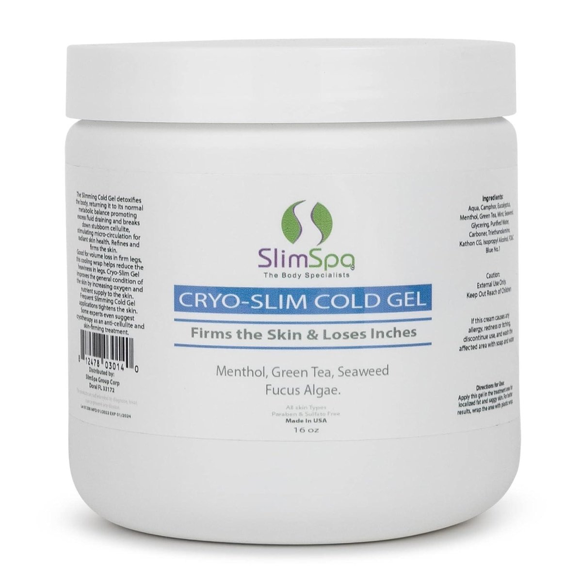 Cryo-Slim Cold Gel 16oz — professional cryotherapy body contouring & firming treatment for estheticians | SlimSpa