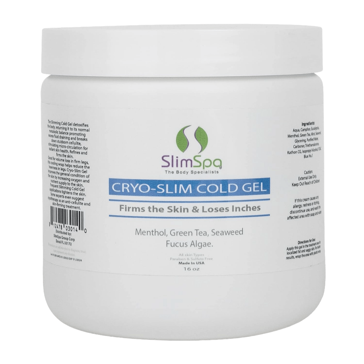 Cryo-Slim Cold Gel 16oz application — professional cold therapy contouring gel for skin tightening treatments | SlimSpa