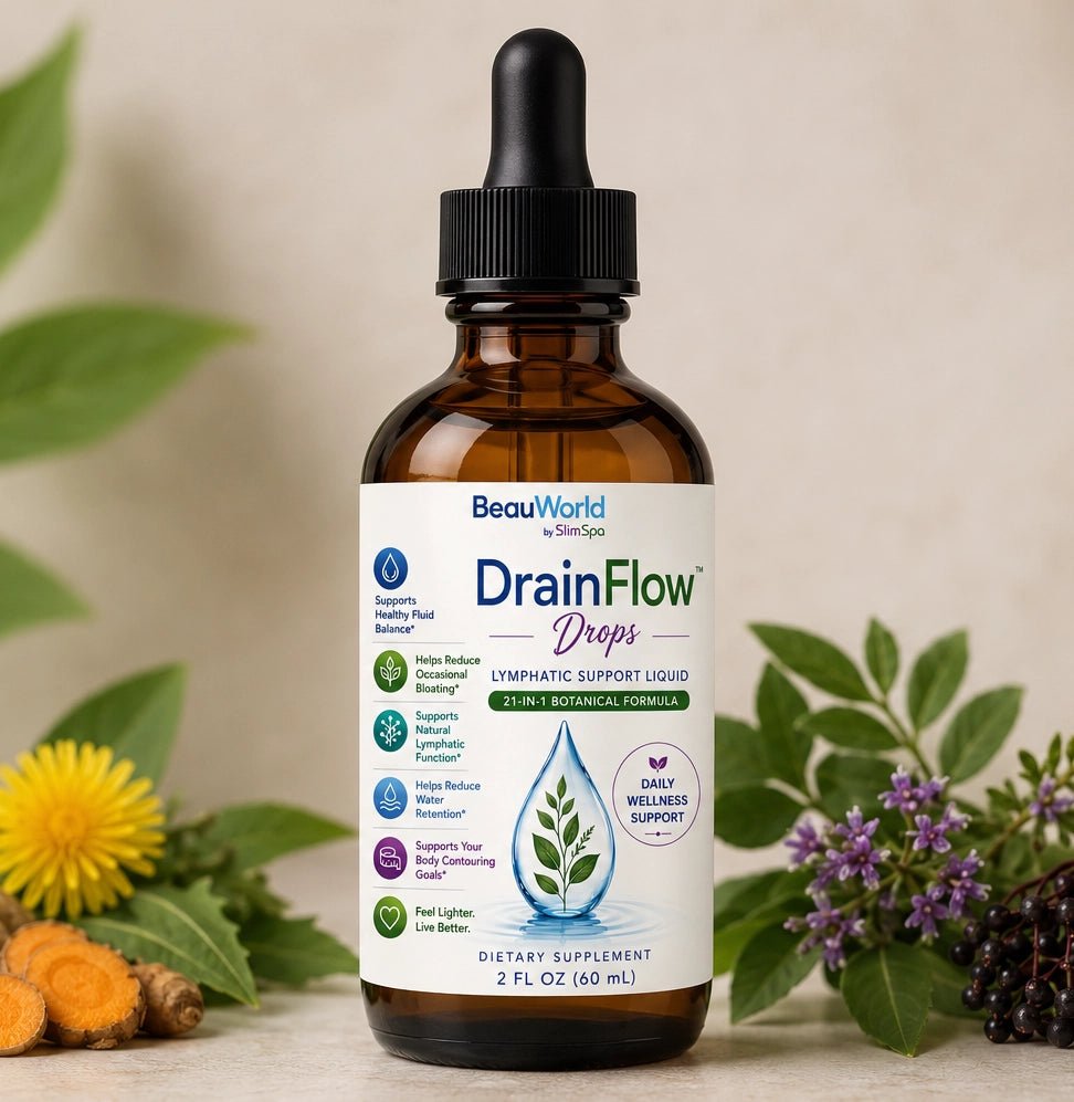 DrainFlow Drops — Lymphatic Support Liquid 2 fl.oz | 21-in-1 Professional Formula - SlimSpaOnline