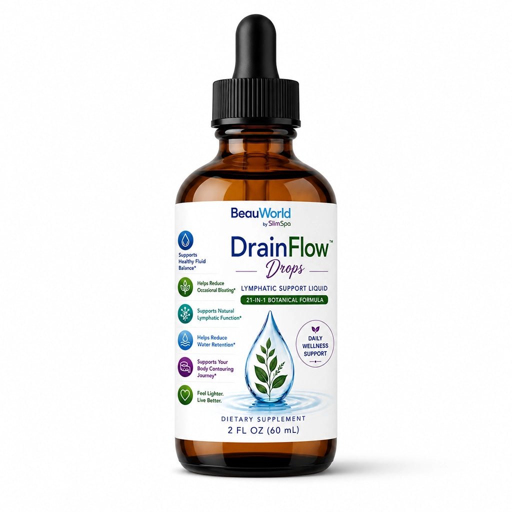 DrainFlow Drops — Lymphatic Support Liquid 2 fl.oz | 21-in-1 Professional Formula - SlimSpaOnline