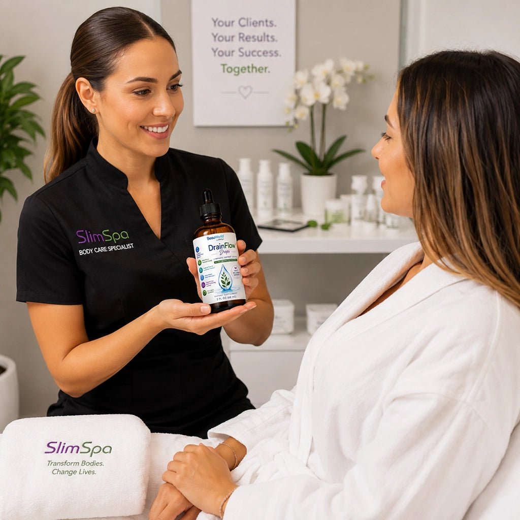 DrainFlow Drops — Lymphatic Support Liquid 2 fl.oz | 21-in-1 Professional Formula - SlimSpaOnline