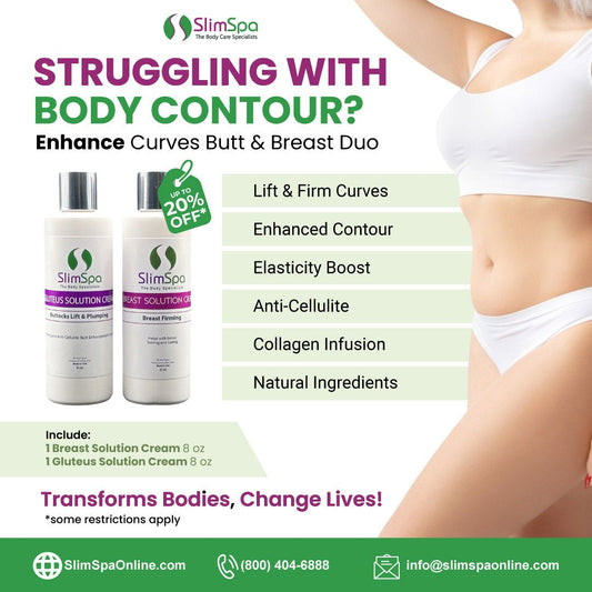 Enhance Curves Duo box — Breast Firming Cream & Gluteus Solution Cream bundle | SlimSpa
