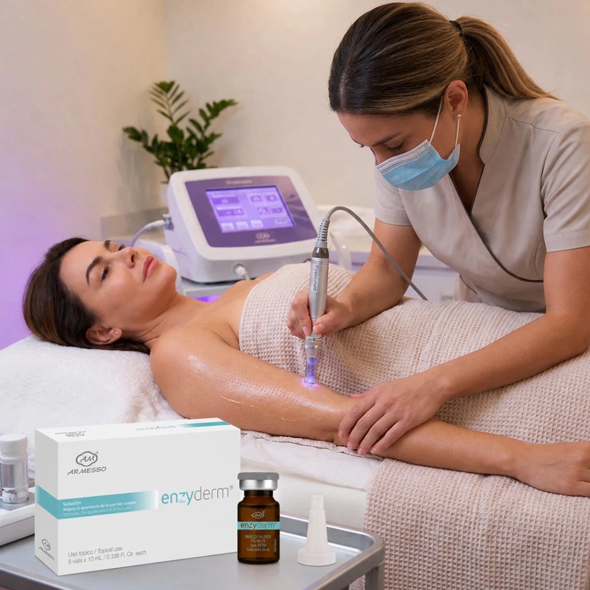 EnzyDerm Enzymatic Adipolipolysis Vials – Professional Non-Invasive Double Chin, Cellulite & Fibrosis Treatment (Lipase + Exosomes, 5x10ml) - SlimSpaOnline
