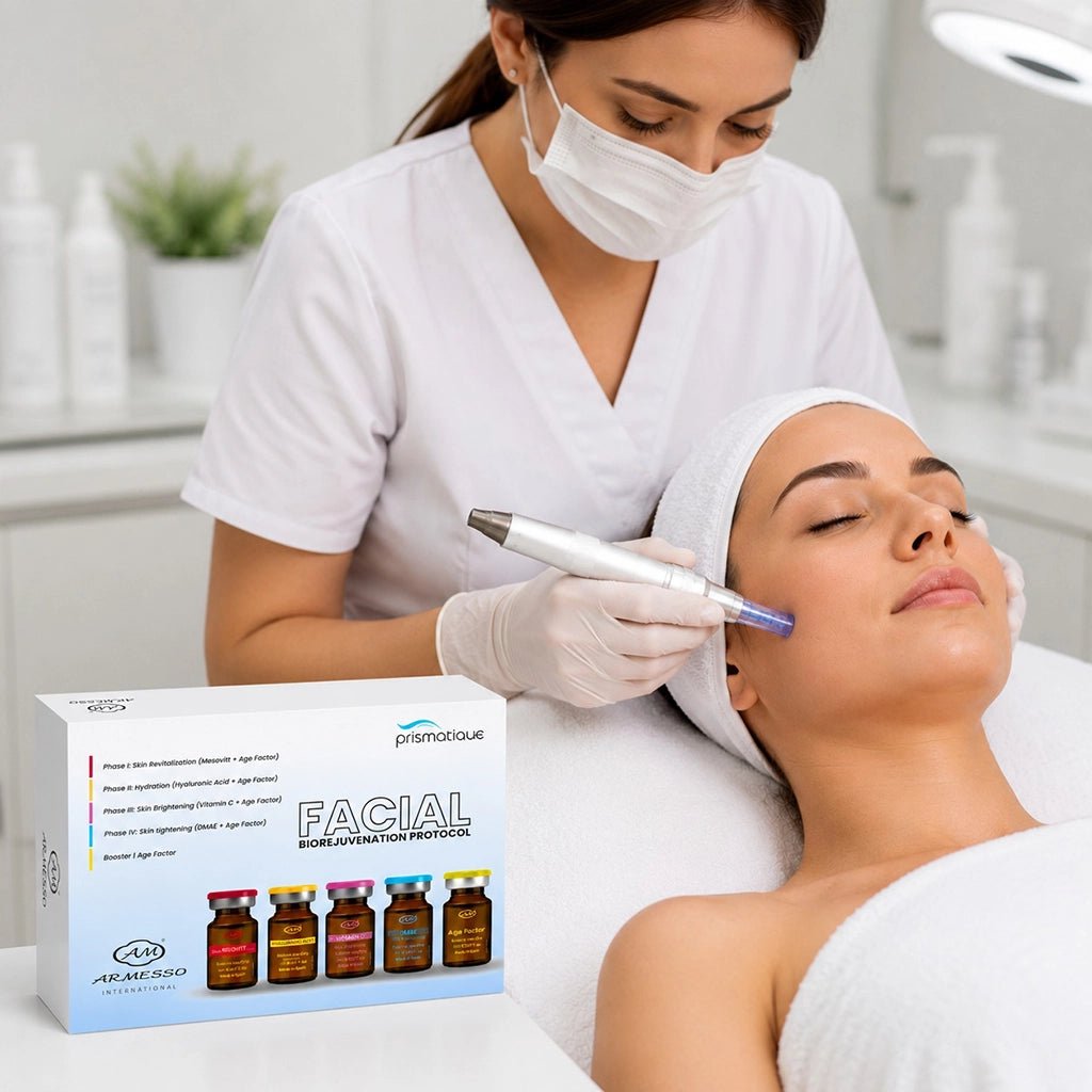 Facial BioRejuvenation Protocol Vials – Professional Complete Facial Rejuvenation Mesotherapy (5x10ml) - SlimSpaOnline