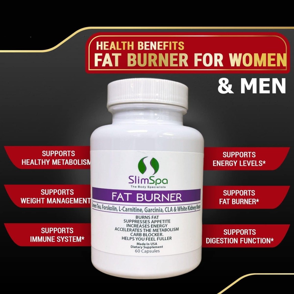 Fat Burner Maximum Strength (60 caps) - SlimSpaOnline