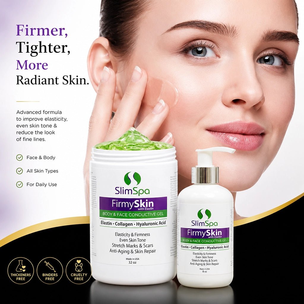 FirmySkin with Elastin Gel 32oz – Professional Bulk Skin Tightening & Body Firming Treatment - SlimSpaOnline
