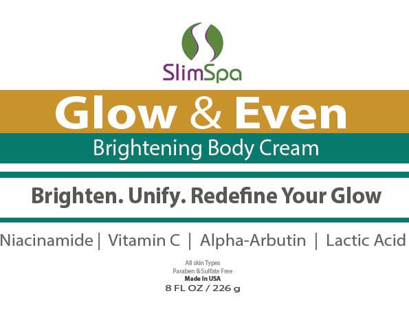 Glow & Even Brightening Body Cream 8oz – Professional Dark Spots & Body Radiance Daily Treatment - SlimSpaOnline