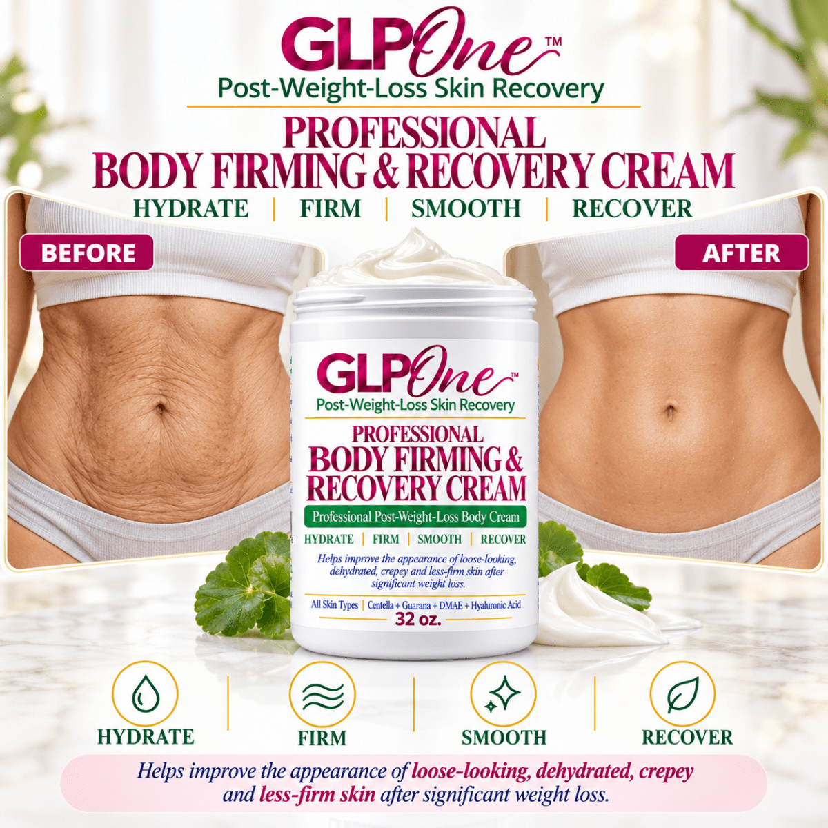 GLPOne™ Professional Firming & Recovery Body Cream — 32 oz - SlimSpaOnline