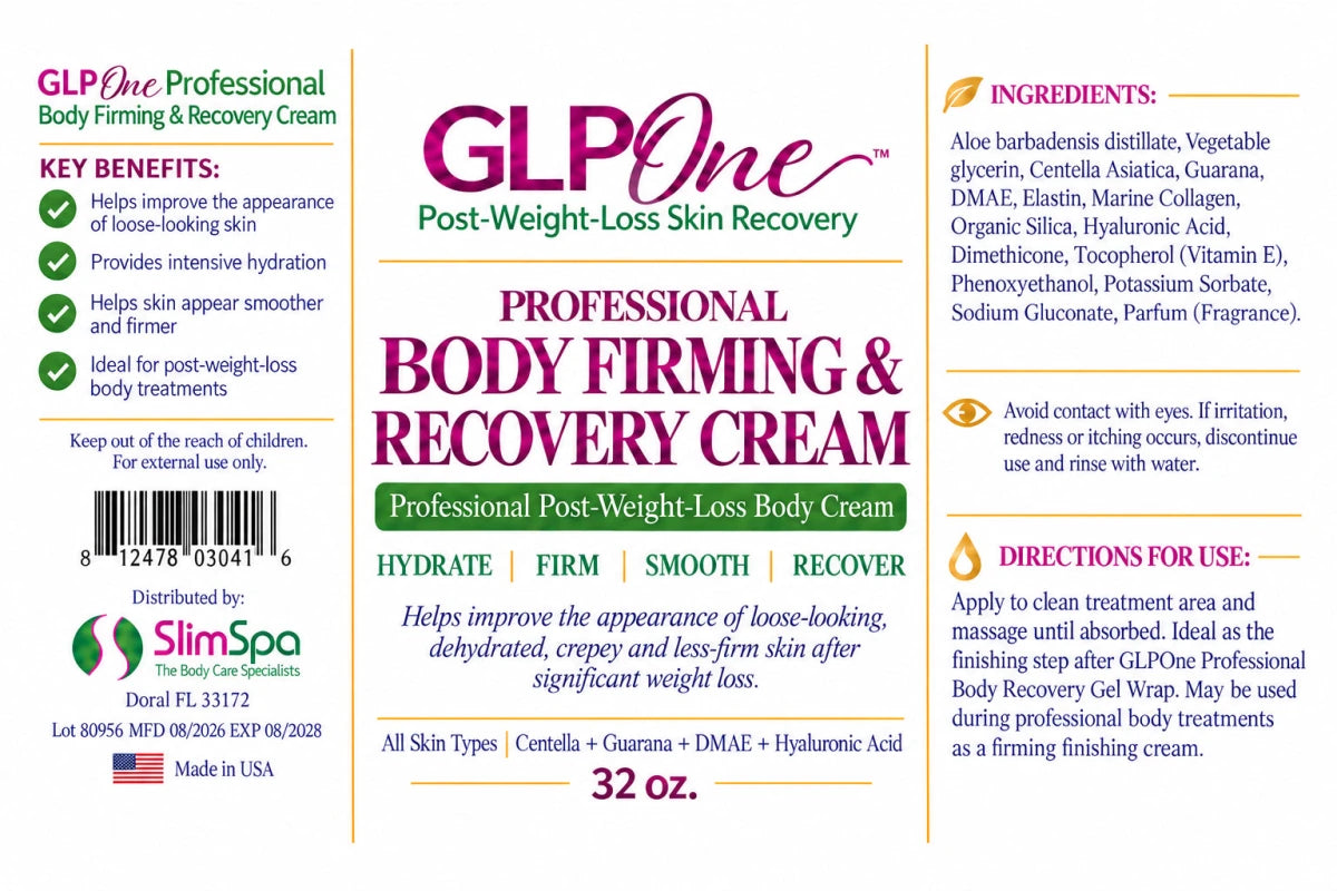 GLPOne™ Professional Firming & Recovery Body Cream — 32 oz - SlimSpaOnline