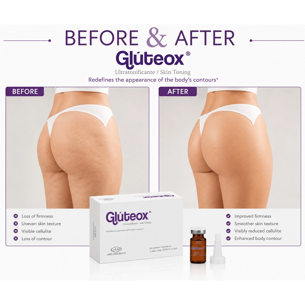 GLÚTEOX Buttock Lift & Firming Vials – Professional Non-Invasive Mesotherapy, 5x10ml (50ml) - SlimSpaOnline