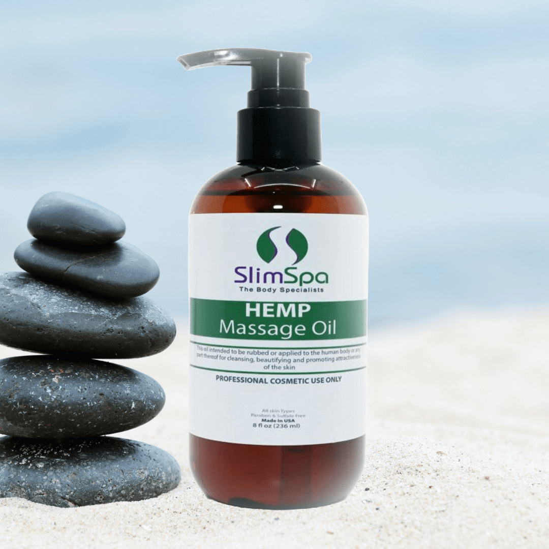 HEMP Massage Body Oil 8oz - SlimSpaOnline