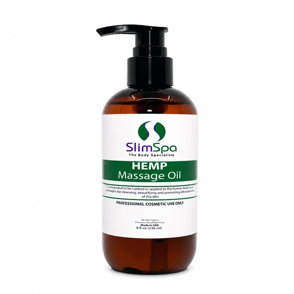 Hemp Massage Body Oil 8oz – Professional Muscle Recovery & Deep Tissue Massage Oil for Spas - SlimSpaOnline