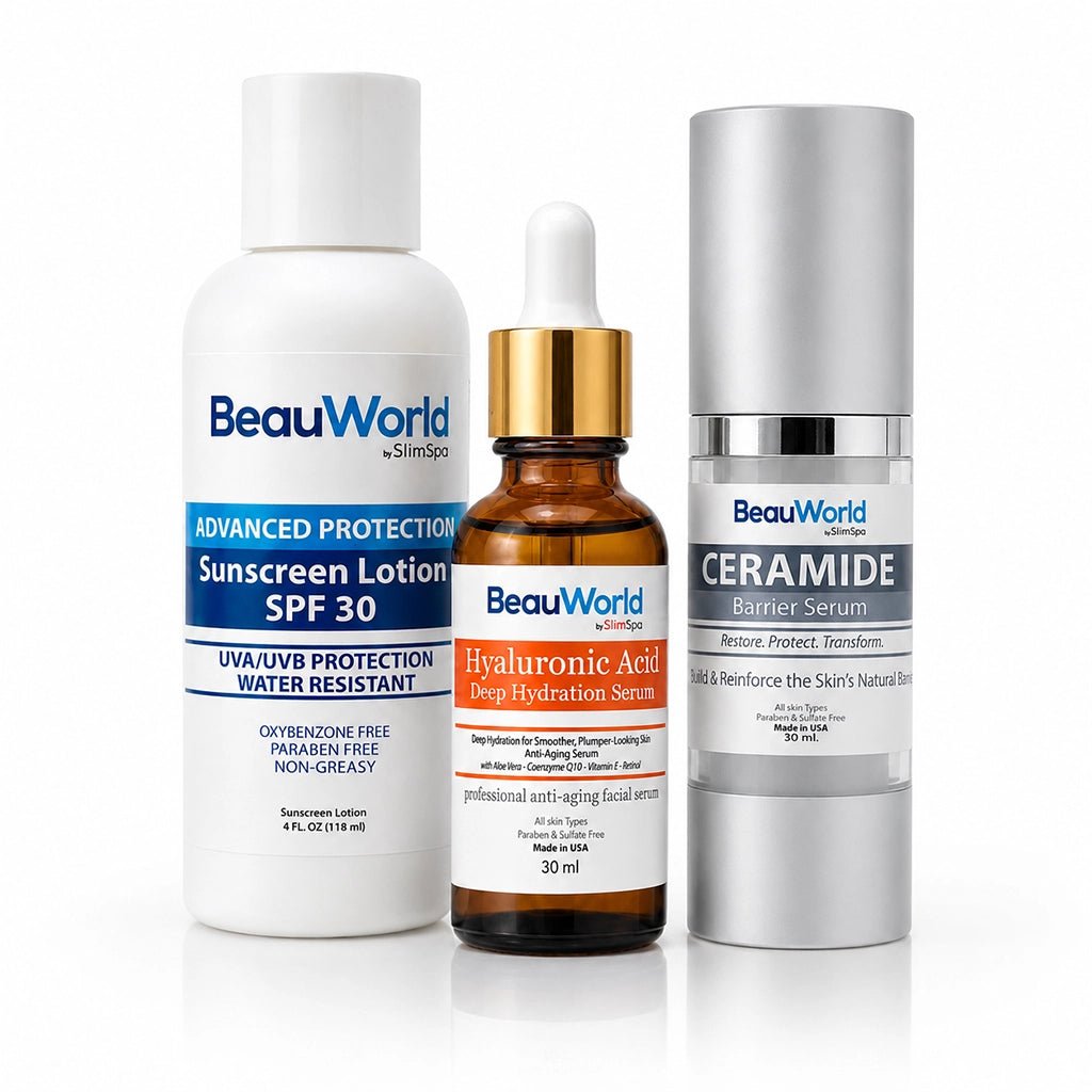Hydration & Barrier Rescue Trio – Professional 3-Step Hydration & Barrier Repair Retail Kit - SlimSpaOnline