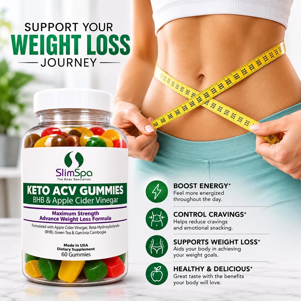 KETO ACV Gummies (60) – BHB + Apple Cider Vinegar Maximum Strength Weight Loss for Spa Retail - SlimSpaOnline