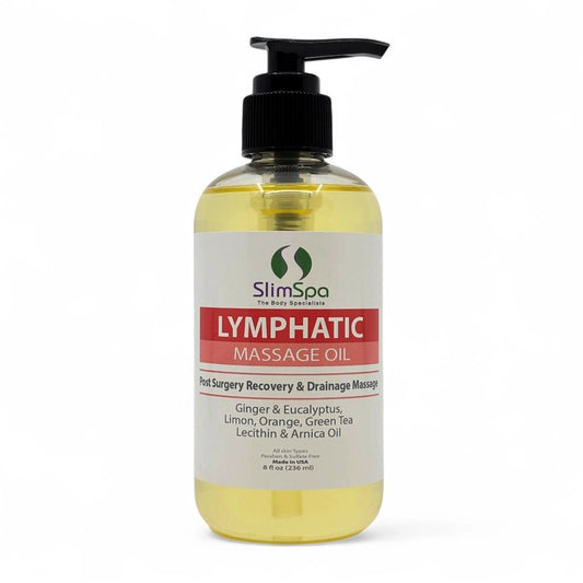 Lymphatic Drain Massage Oil 8oz — professional lymphatic drainage & post-op recovery oil for estheticians | SlimSpa