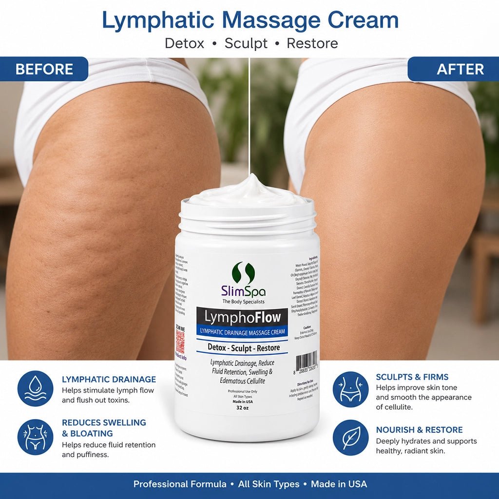 LymphoFlow Lymphatic Drainage Massage Cream 32oz – Professional Detox & Body Sculpting Treatment - SlimSpaOnline
