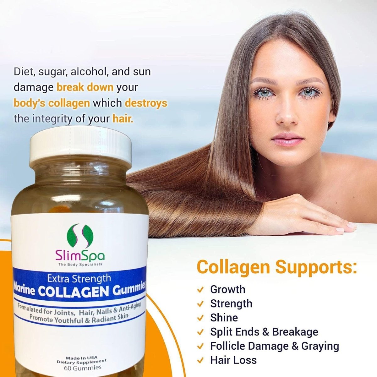 Marine COLLAGEN Gummies (60) - SlimSpaOnline