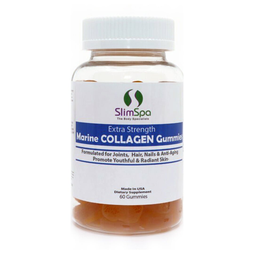 Marine Collagen Gummies 60ct — Type 1 collagen for skin, hair, nails & joints, spa retail supplement | SlimSpa