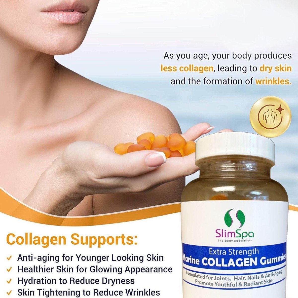 Marine COLLAGEN Gummies (60) - SlimSpaOnline