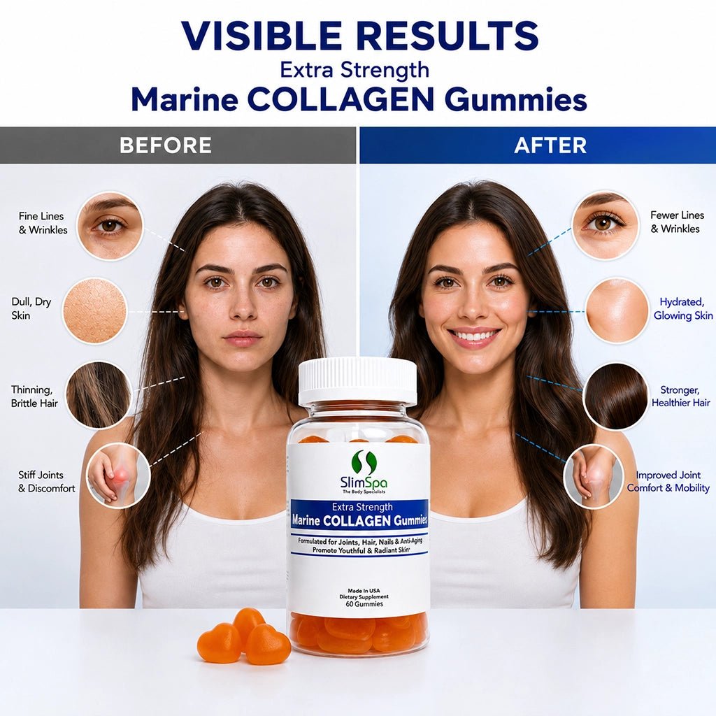 Marine Collagen Gummies (60) – Type 1 Collagen for Skin, Hair, Nails & Joint Support Spa Retail - SlimSpaOnline
