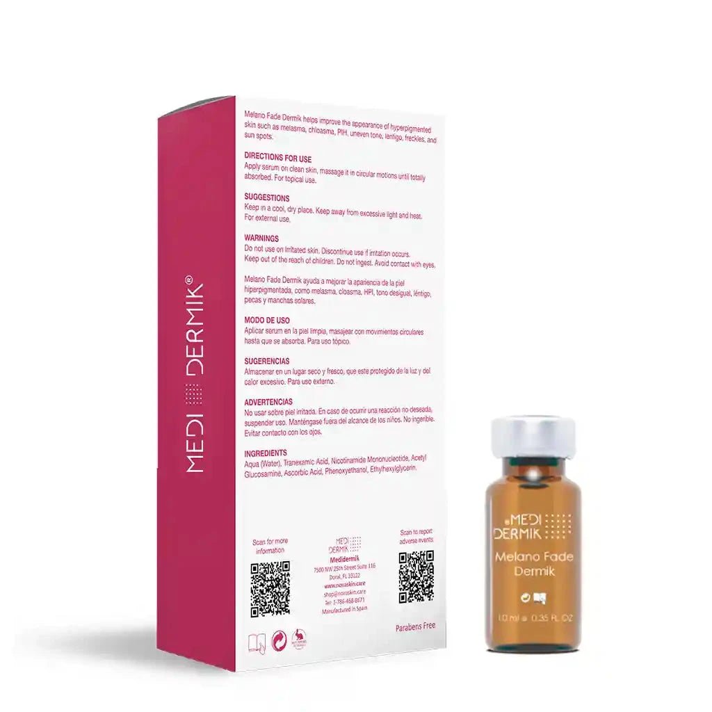 Melano Fade Serum — Professional Tranexamic Acid & Vitamin C Brightening Treatment for Estheticians, 5x10ml - SlimSpaOnline