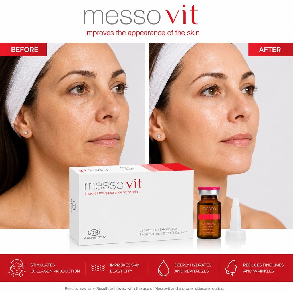 MessoVit Multivitamin Mesotherapy Vials – Professional Skin Brightening & Rejuvenation (5x10ml) - SlimSpaOnline