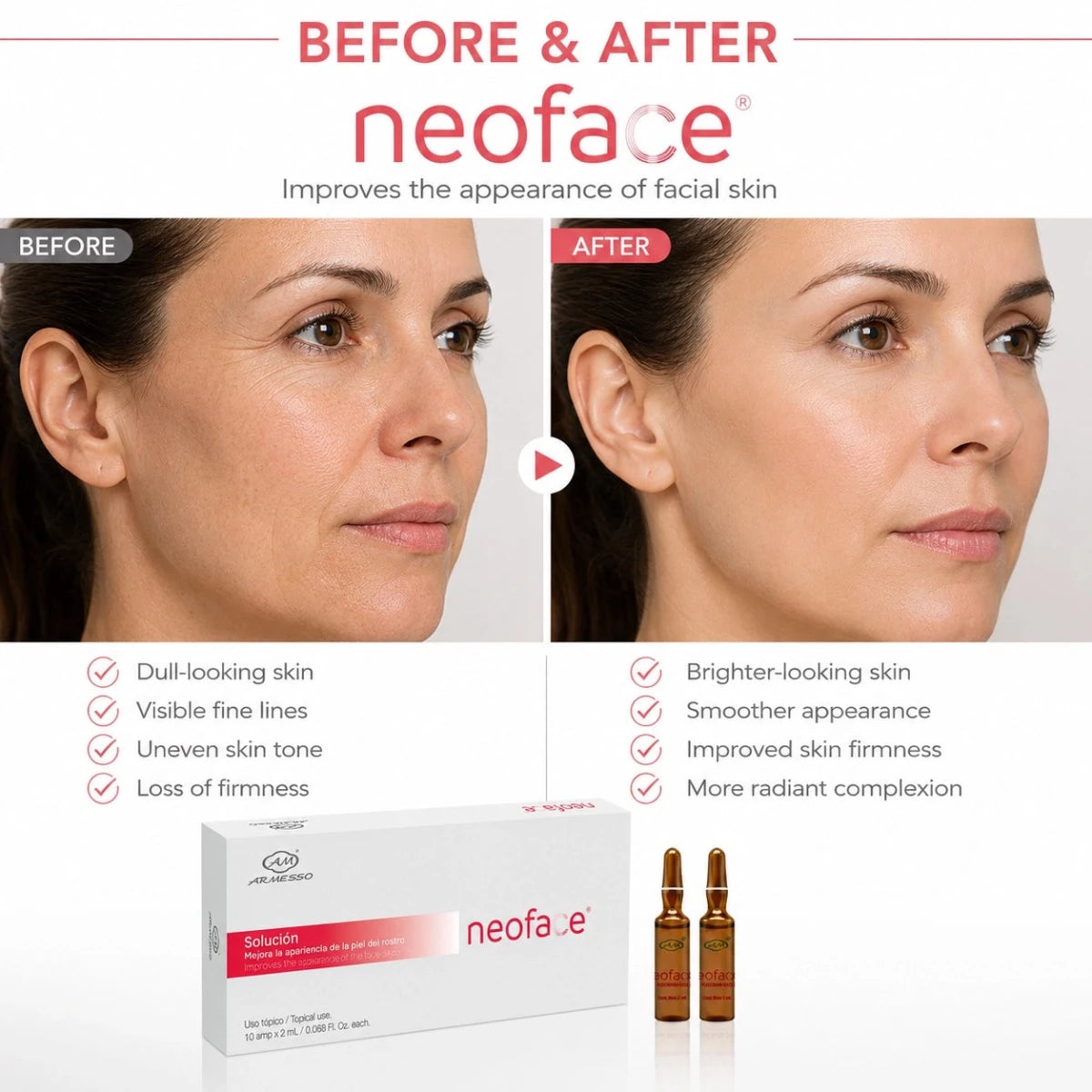 NeoFace Anti-Aging Collagen Booster Ampoules – Professional Rejuvenation Treatment (10x2ml) - SlimSpaOnline