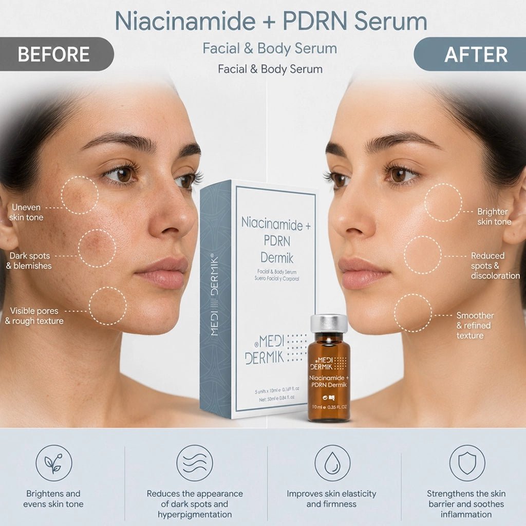 Niacinamide + PDRN Serum — Professional 8-Molecule Anti-Aging & Anti-Inflammatory Treatment for Estheticians, 5x10ml - SlimSpaOnline