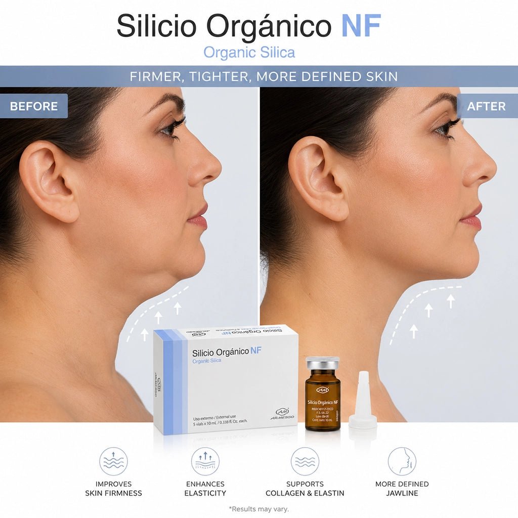 Organic Silica Vials – Professional Collagen Stimulation, Skin Firming & Anti-Aging Mesotherapy (5x10ml) - SlimSpaOnline
