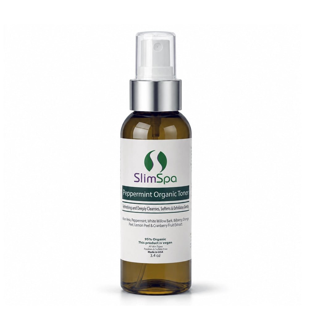 Peppermint Toner Certified Organic 4oz – Professional Pore-Refining & Refreshing Facial Toner - SlimSpaOnline