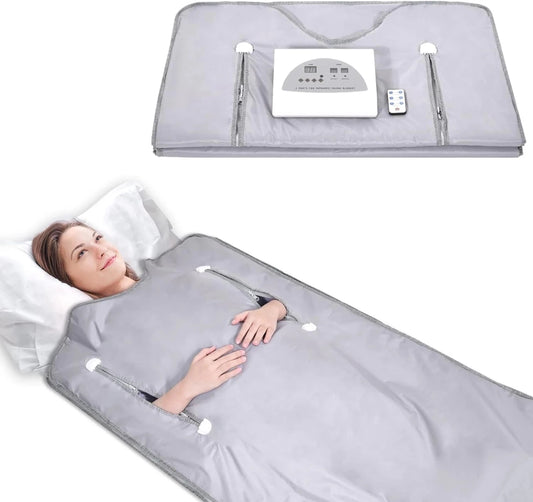 Professional infrared sauna blanket in use — body contouring & detox thermal treatment for spa estheticians | SlimSpa