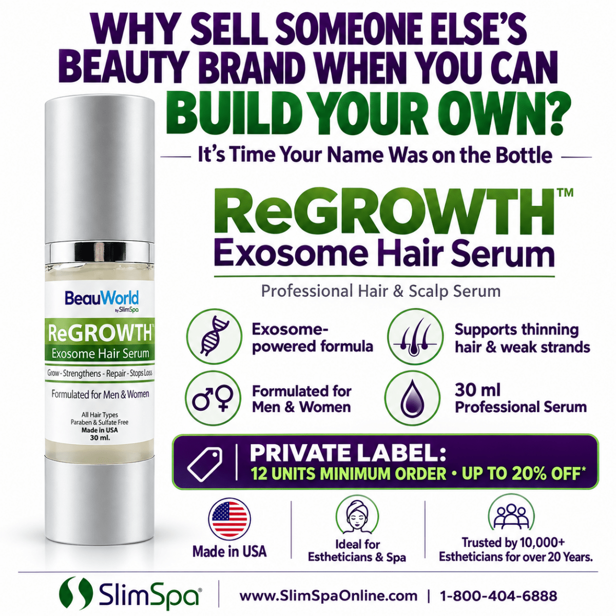 ReGROWTH Exosome Hair Serum 30 ml. - SlimSpaOnline
