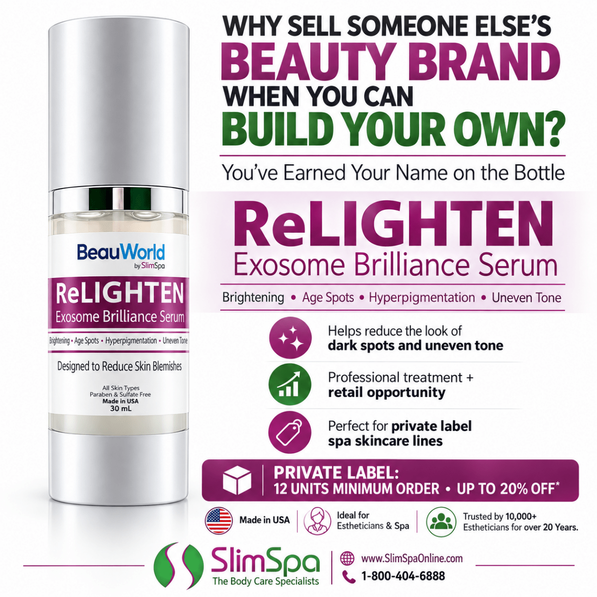 ReLIGHTEN Exosome Brilliance Serum 30 ml. - SlimSpaOnline