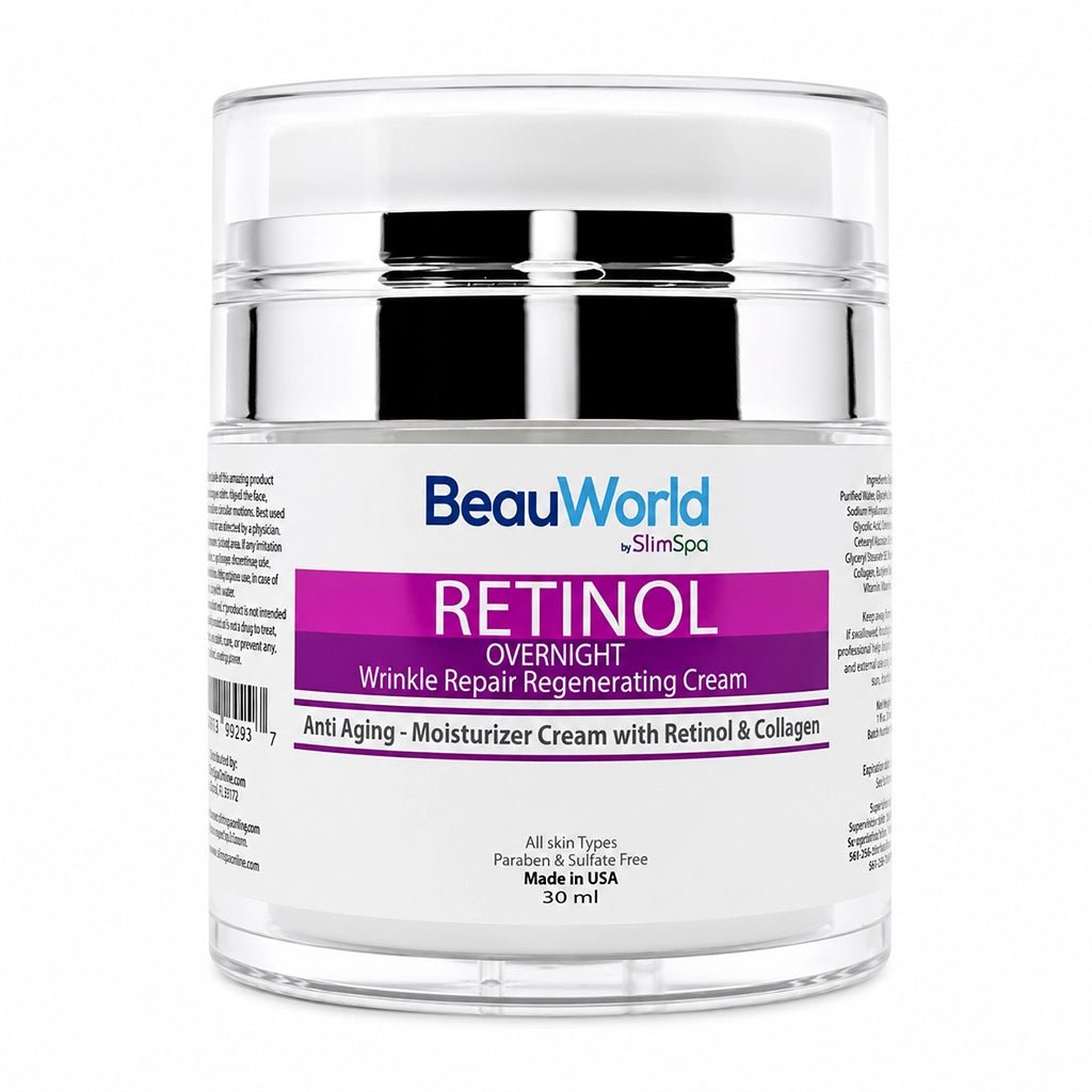 Retinol Overnight Wrinkle Repair Cream 50ml – Professional Anti-Aging Regenerating Treatment - SlimSpaOnline