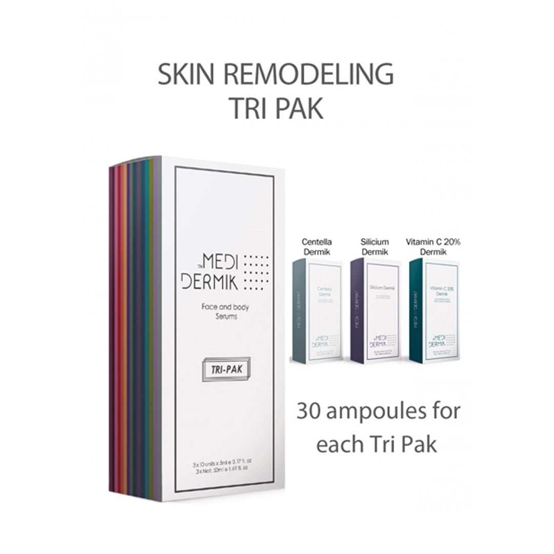 Skin Remodeling Tri Pak Professional - 30 Ampoules Restructuring Mesotherapy Treatment - SlimSpaOnline