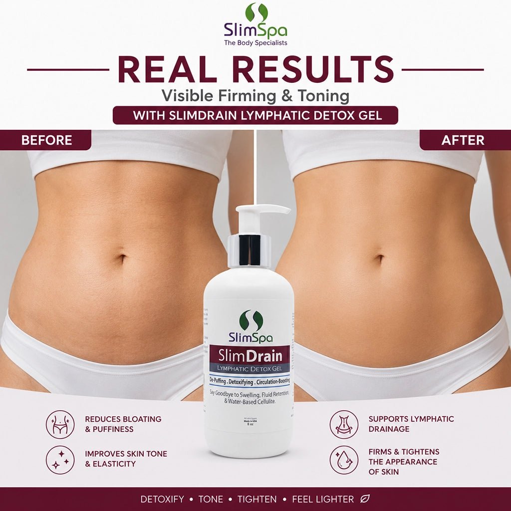 SlimDrain Lymphatic Detox Gel 8oz – Professional Lymphatic Drainage & Anti-Cellulite Body Gel - SlimSpaOnline