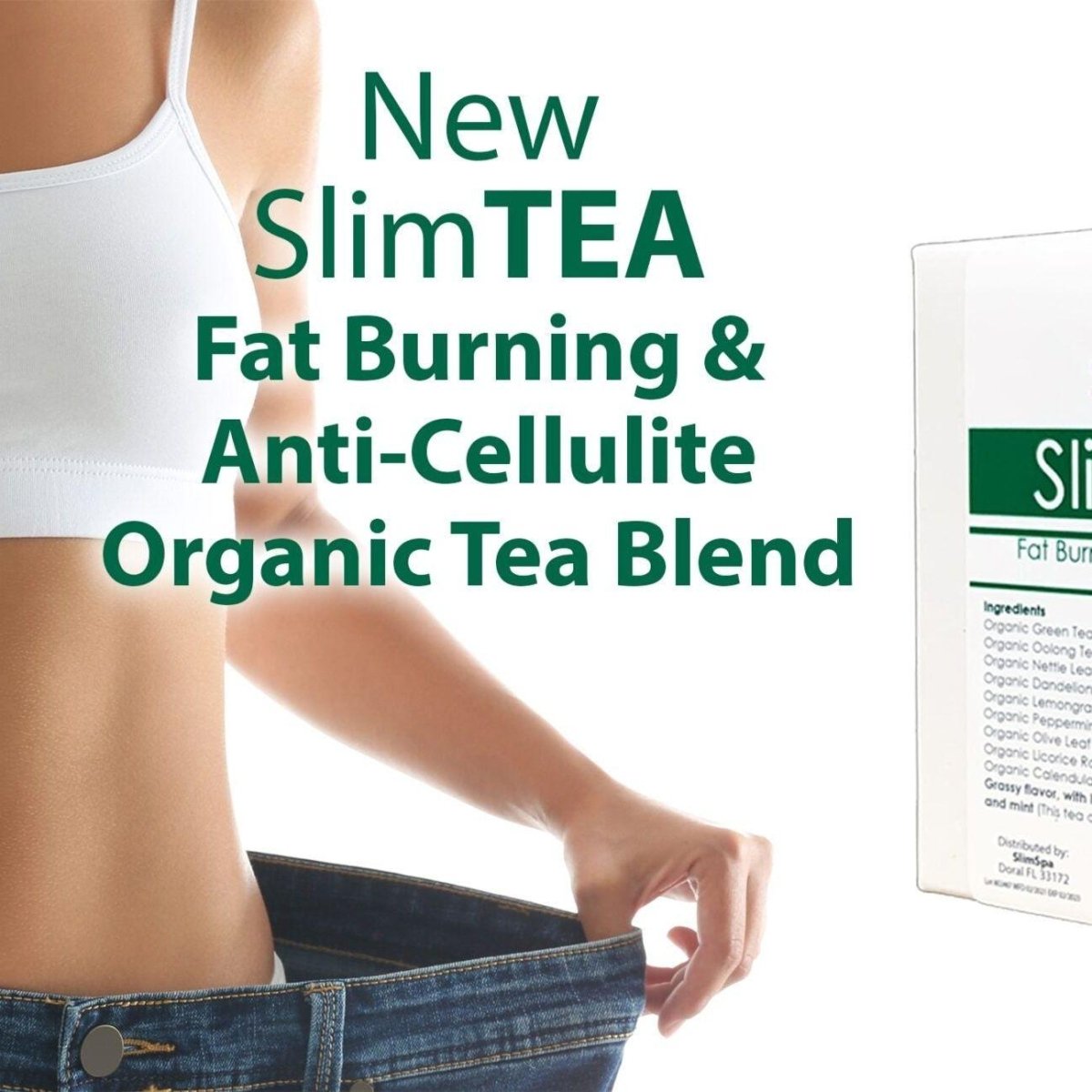 SlimTEA Organic Slimming & Anti - Cellulite Tea Blend (30 tea bags) - SlimSpaOnline