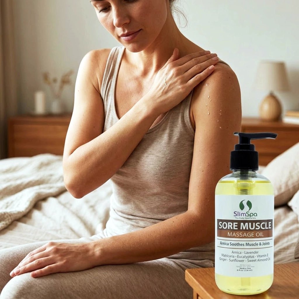 Sore Muscle Massage Oil 8oz - SlimSpaOnline