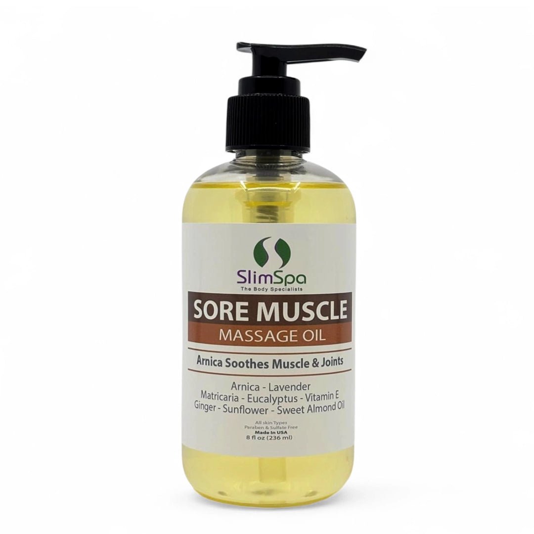 Sore Muscle Massage Oil 8oz - SlimSpaOnline