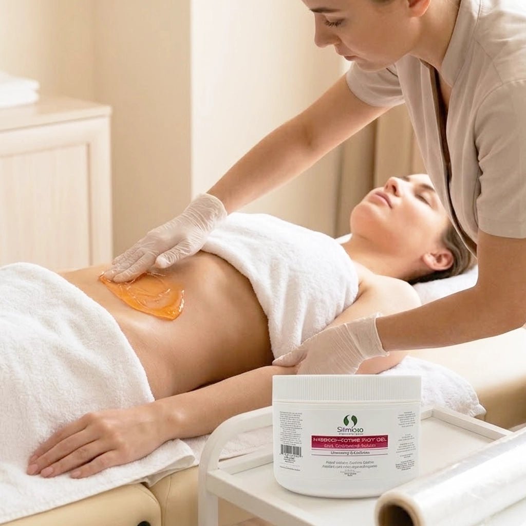 Thermo-Active Hot Gel 8oz side view — professional heat therapy anti-cellulite gel for targeted body contouring | SlimSpa