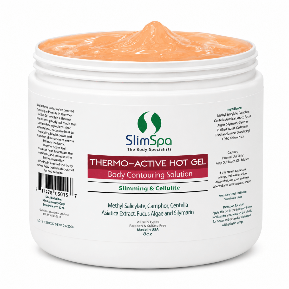 Thermo-Active Hot Gel 8 oz – Professional Heat Therapy & Body Contouring Treatment - SlimSpaOnline