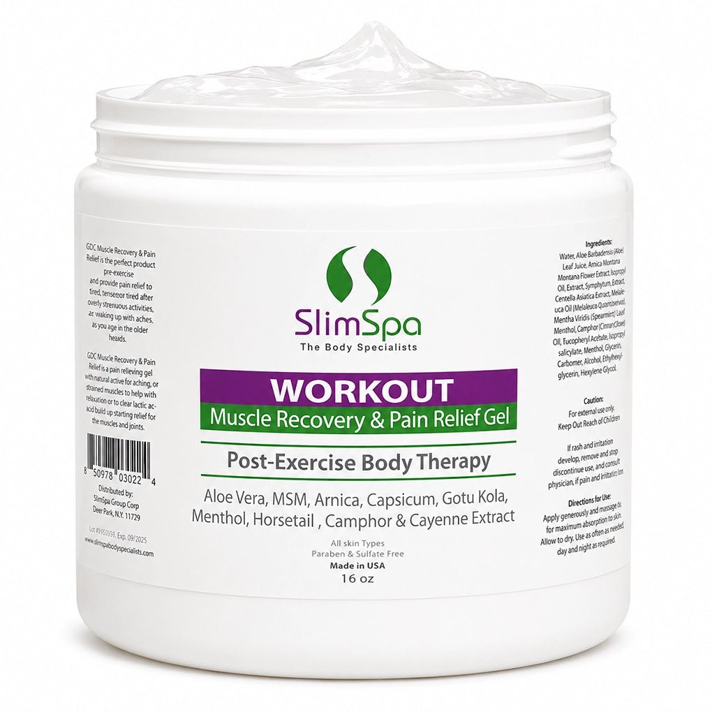 Workout Muscle Recovery & Pain Relief Gel 16oz – Professional Sports Therapy & Pain Relief - SlimSpaOnline