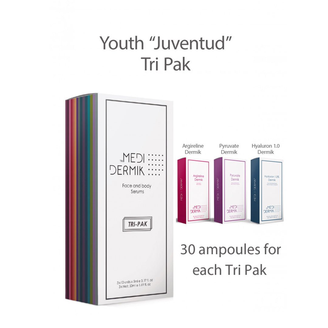 Youth Anti - Aging Tri Pak Professional - 30 Ampoules Rejuvenation Mesotherapy Treatment - SlimSpaOnline