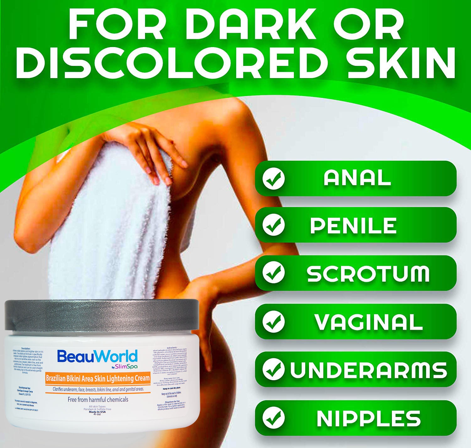 Intimate Area Skin Lightening Cream, Skin Bleaching