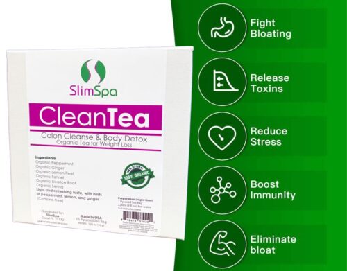 CleanTea Colon Cleanse & Body Detox Organic Tea for Weight Loss (30 Tea Bags)-1441