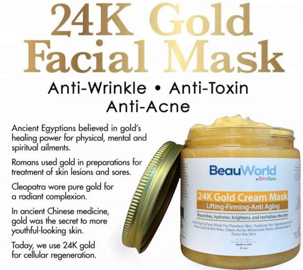 24K GOLD Facial Cream MASK 8oz.-1525
